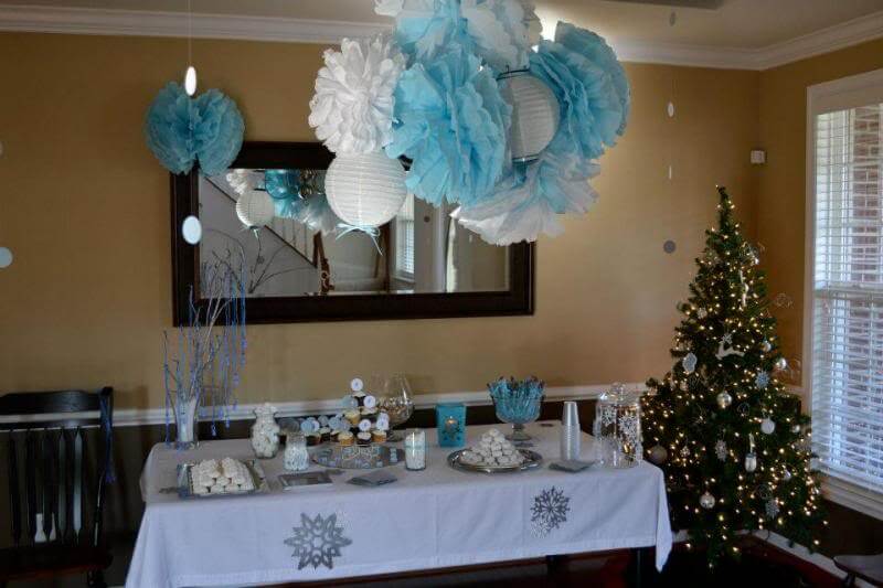 Winter Wonderland Baby Shower via Stilettos and Diapers