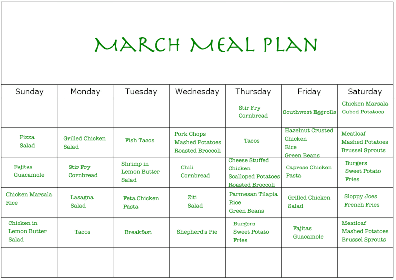 MarchMealPlan