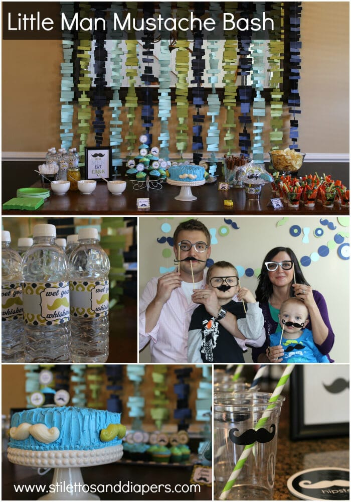 Little Man 1st Birthday Mustache Bash! - Stilettos & Diapers