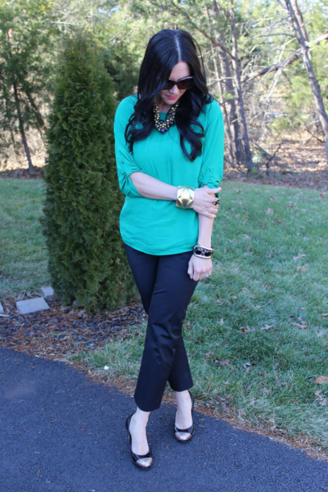 Emerald + Gold {a fashion post} - Stilettos & Diapers