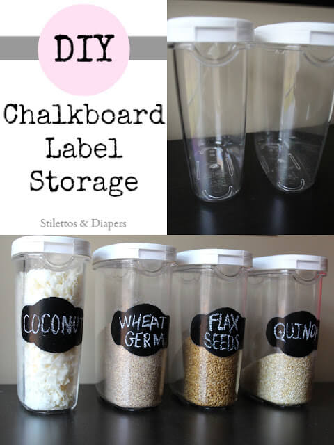 DIY, Chalkboard paint, Storage containers, chalkboard labels