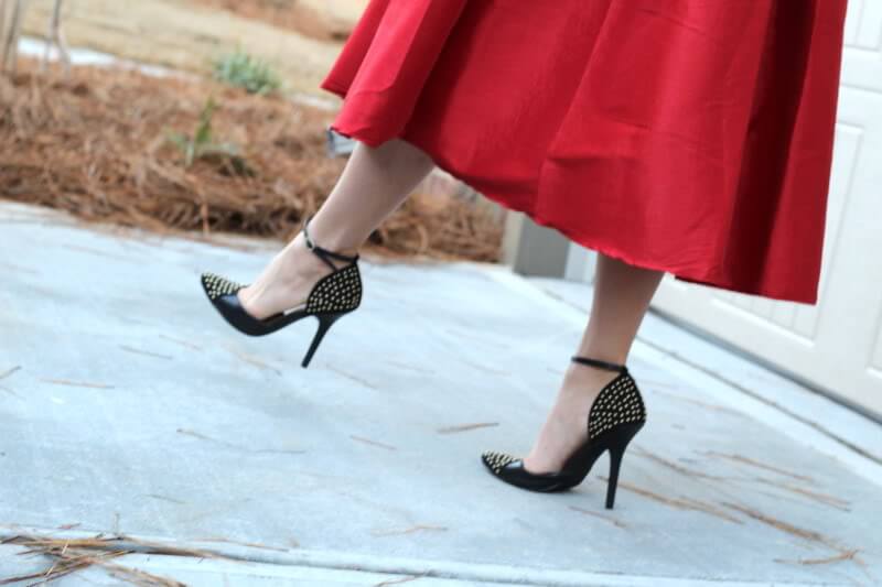 Christmas skirt womens outlet heels