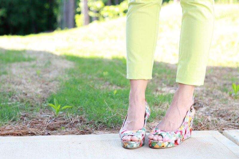 Stilettos and Diapers: Candy Shop Fashion with floral wedges