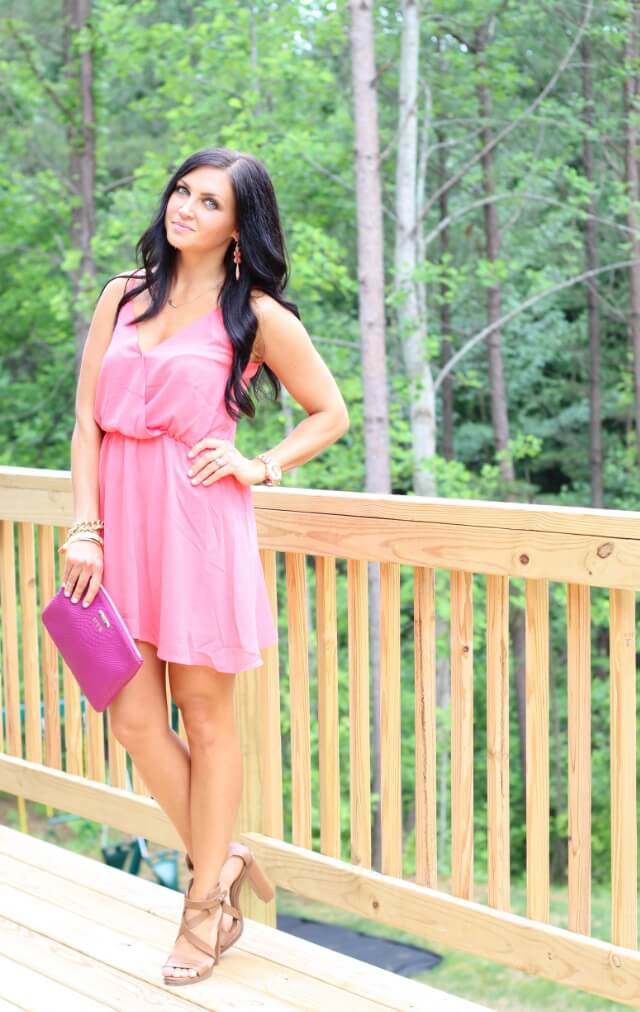Stilettos and Diapers: Pink Dress, nude heels