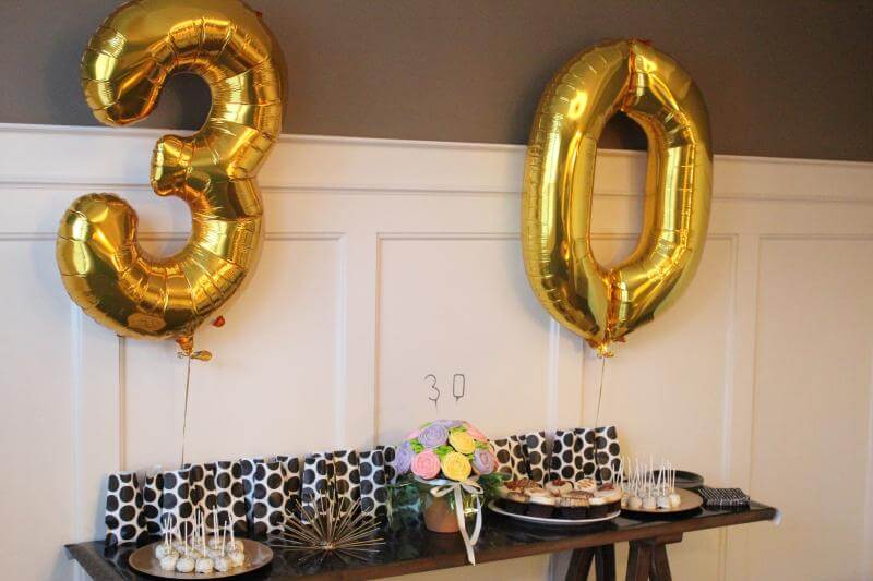 Black and Gold 30th Birthday
