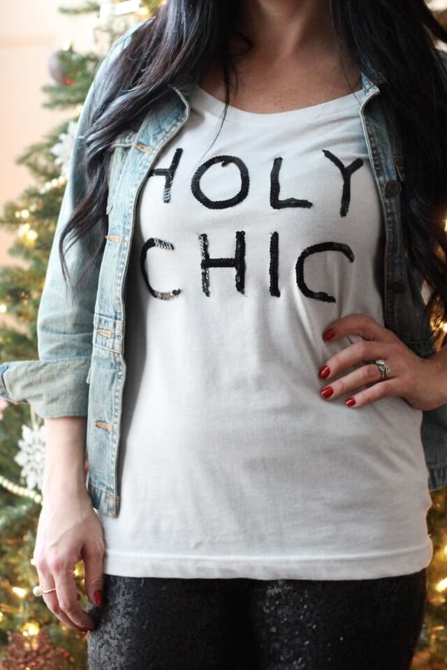 Holy Chic Tee via Stilettos and Diapers