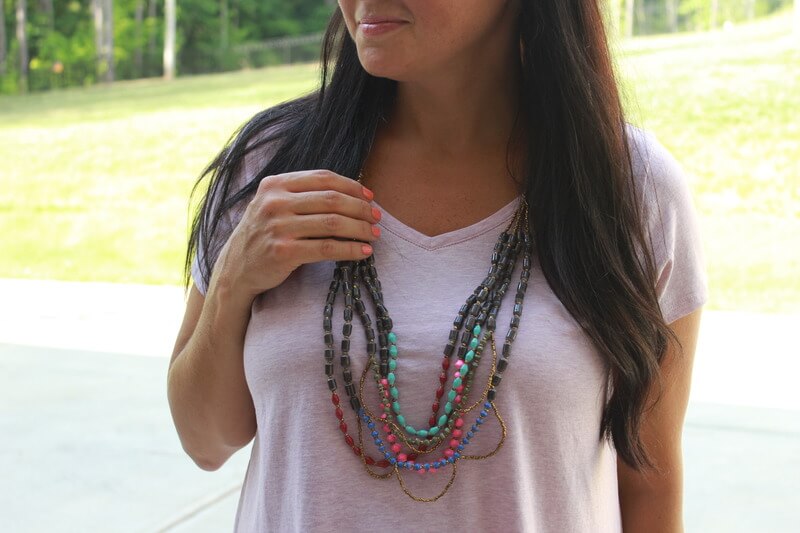31 Bits necklace, Casual Maternity Style via Stilettos and Diapers