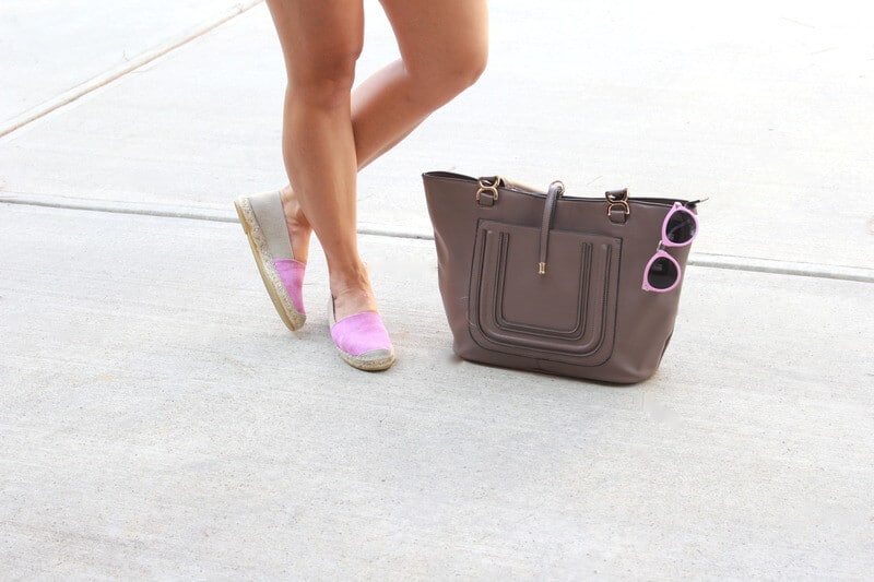 J. Jill Espadrilles, JustFab Bag via Stilettos and Diapers