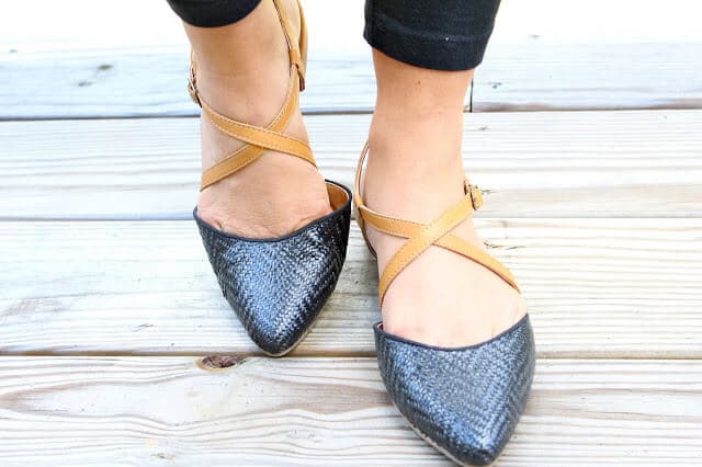 Black and Tan Flats: Molly at Stilettos and Diapers