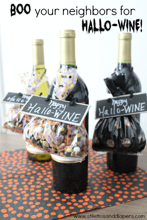 Boo Your Neighbors Idea Halloween, Hallo-WINE, Stilettos and Diapers