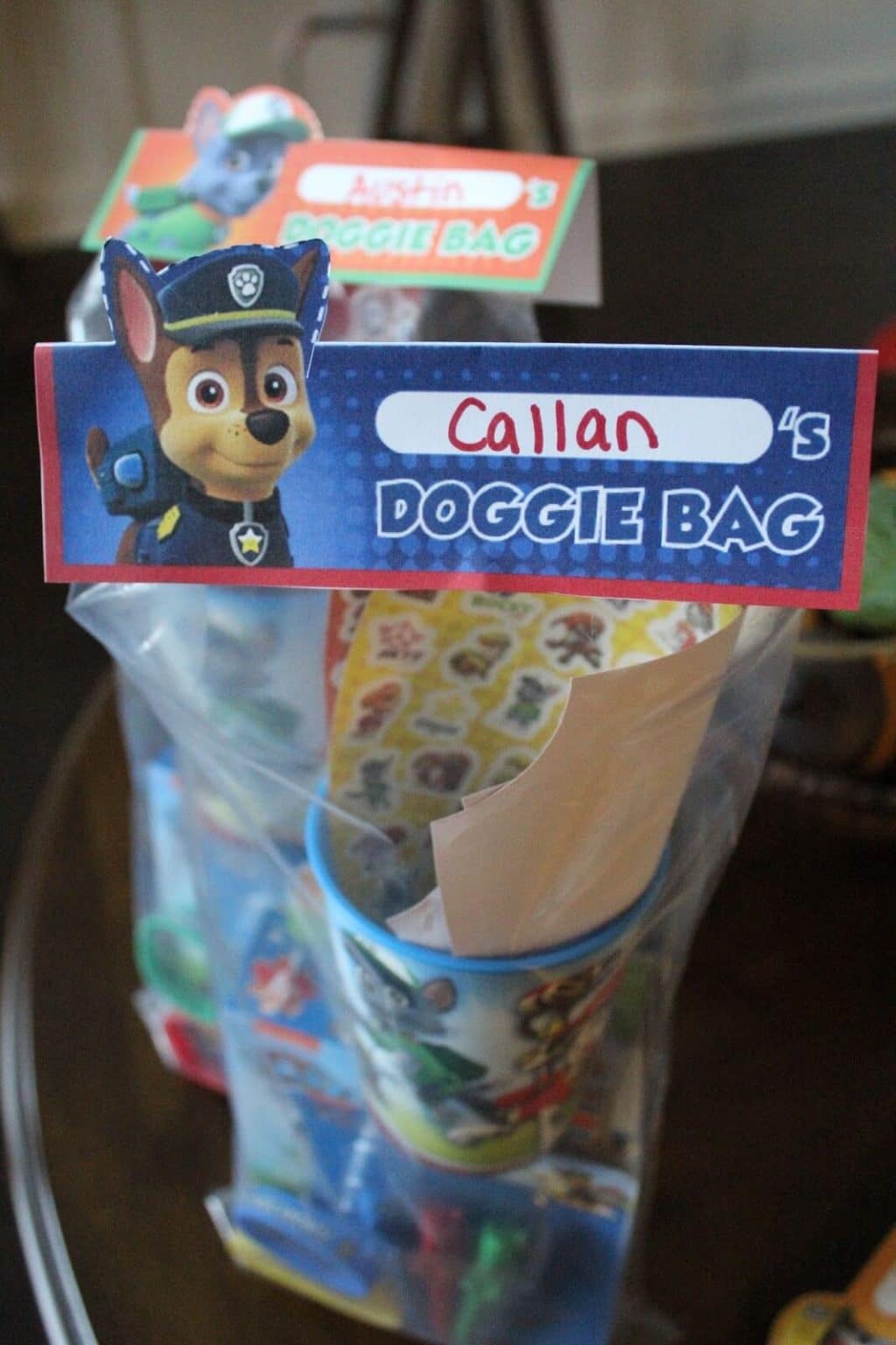 Paw Patrol Birthday Party doggie bags