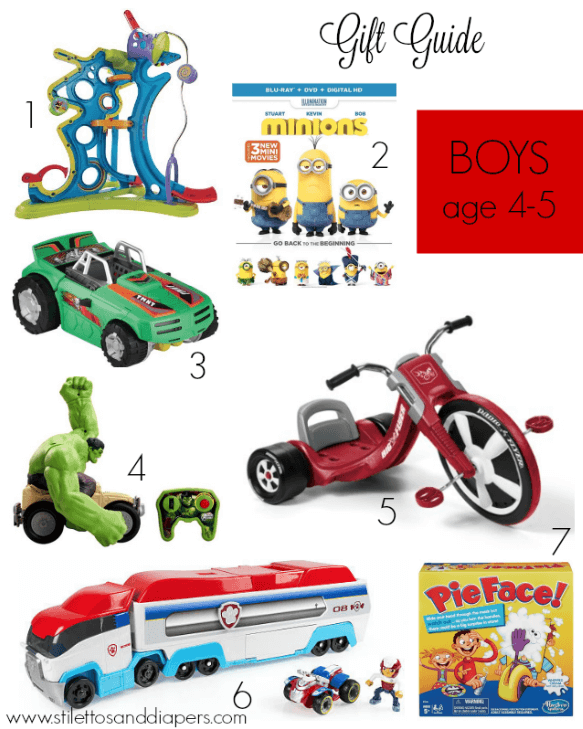 Gift Guide: Boys age 4-5 via Stilettos and Diapers