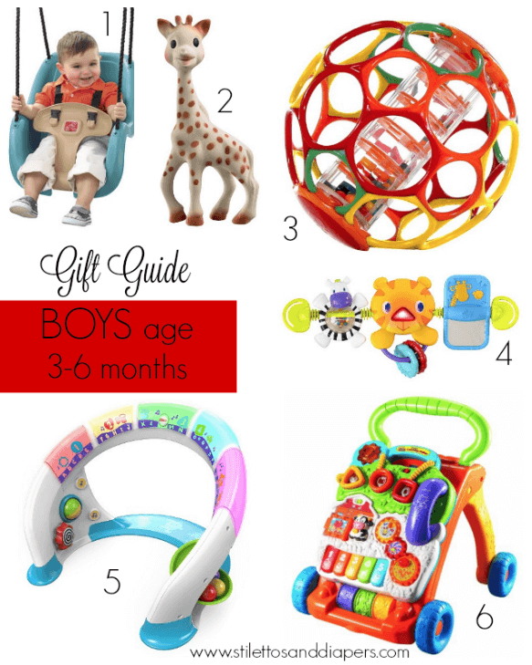 Gift Guide: Babies age 3-6 months via Stilettos and Diapers