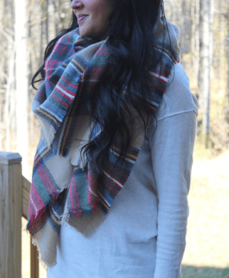plaid blanket scarf, molly suzanne