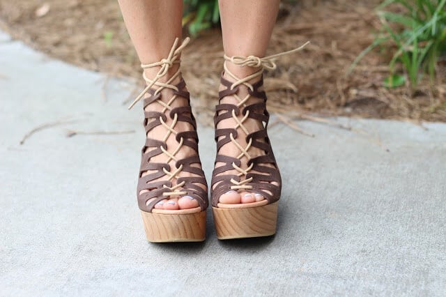 Musse & Cloud lace up wedges