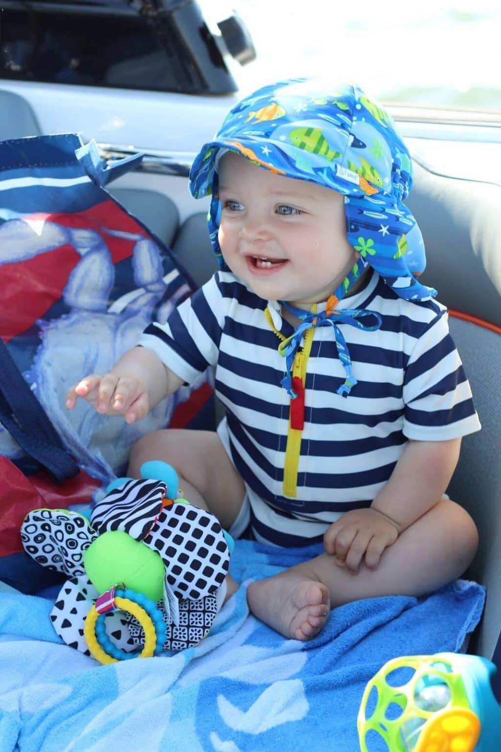 Toobydoo infant bathing suit romper