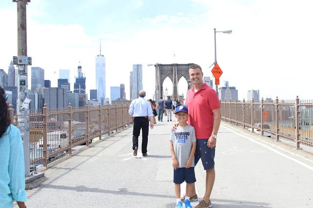 Walking the Brooklyn Bridge NYC with kids