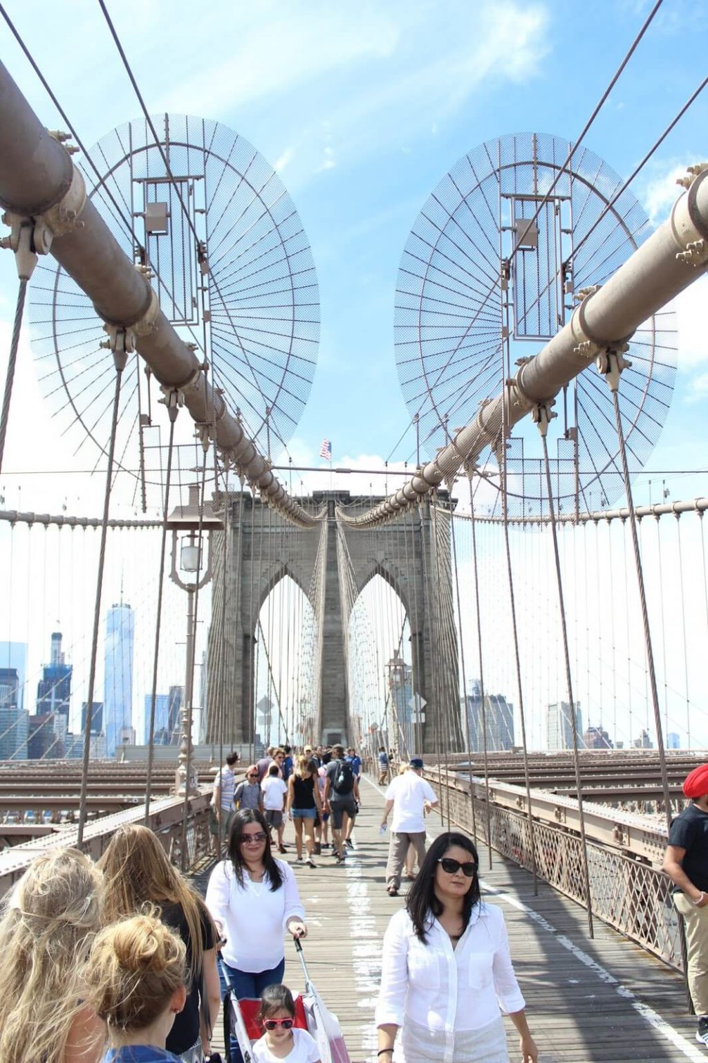 Walking the Brooklyn Bridge NYC with kids