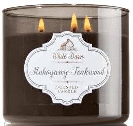 Mahogany Teakwood, White Barn Candle, Bath and Body Works