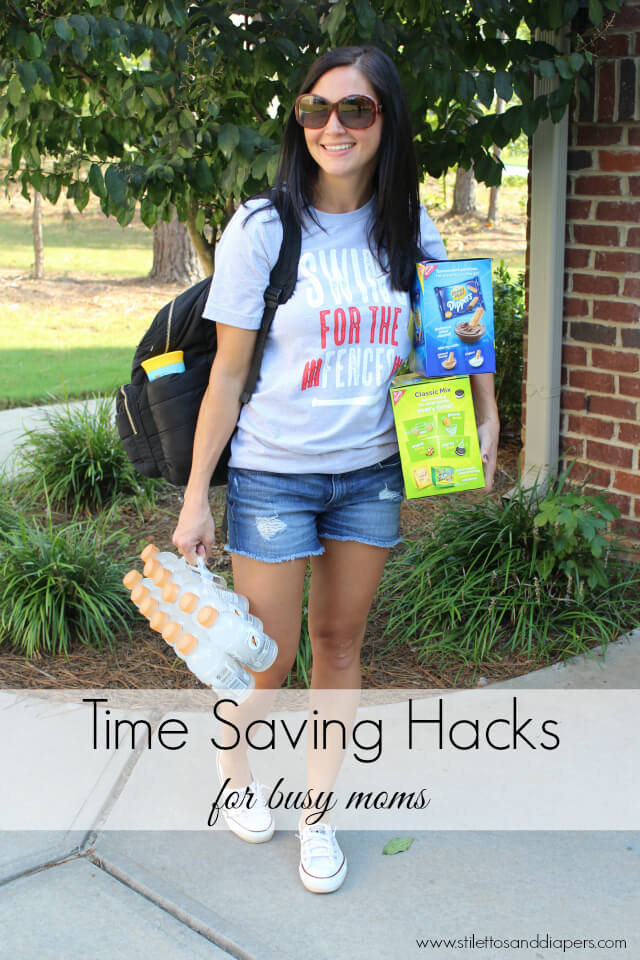 Tips on how to save time as a busy mom via Stilettos and Diapers