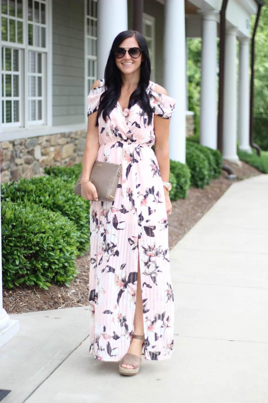 Stilettos and Diapers floral maxi dress