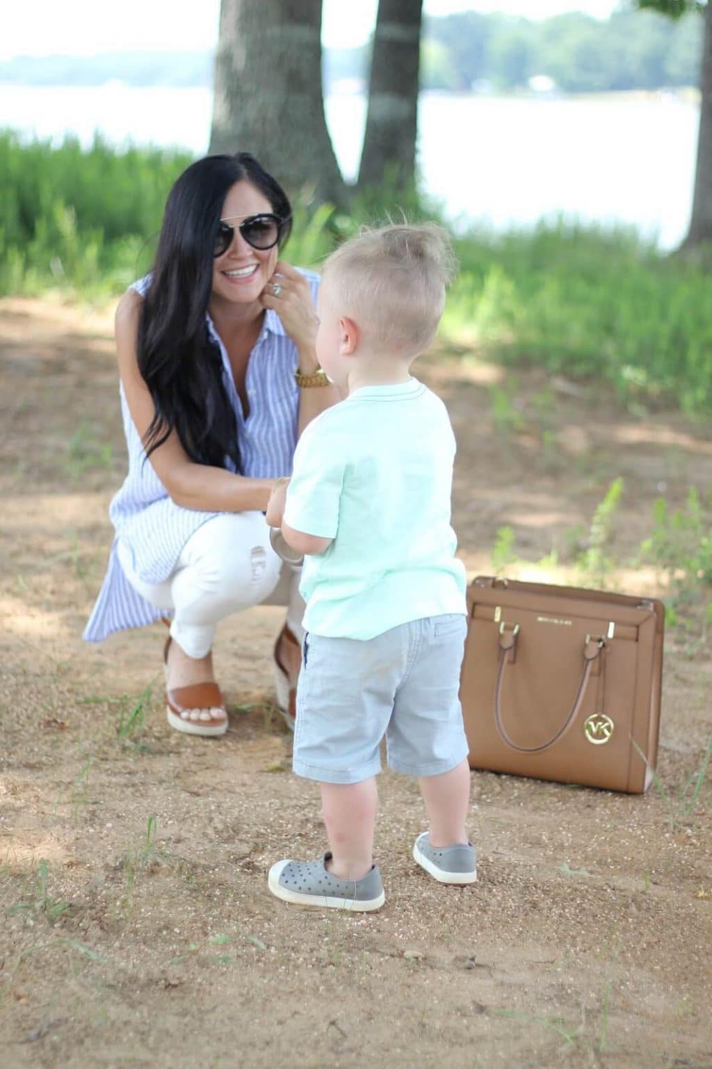 Stilettos and Diapers, Diaper bag to purse transition, Boymom, Michael Kors