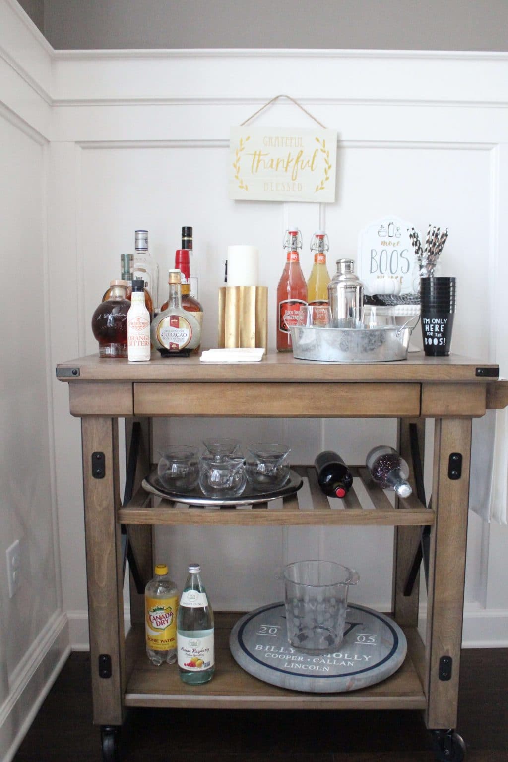 10 DIY Wood Bar Carts