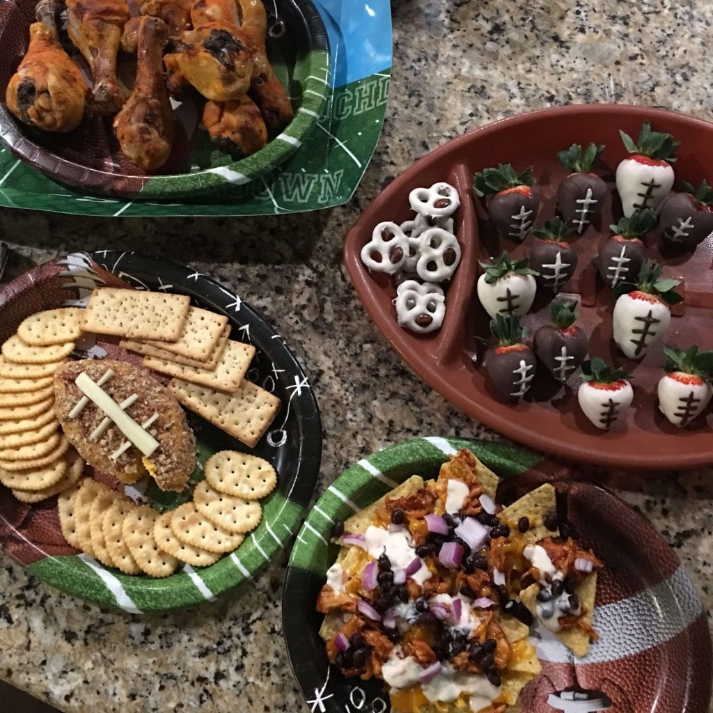 Super Bowl Food Spread