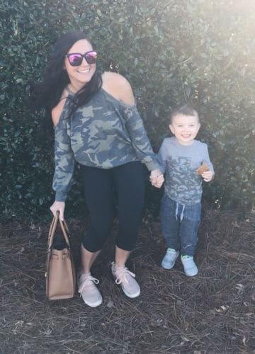 Mother and Son matching camo