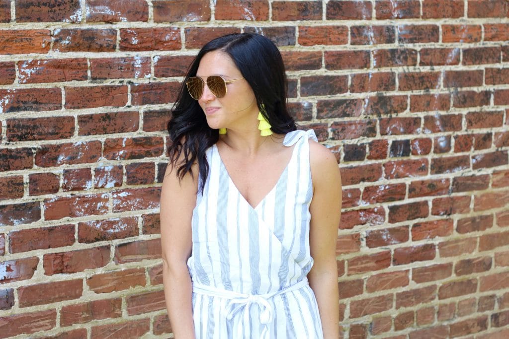 Striped Summer Romper, Bows