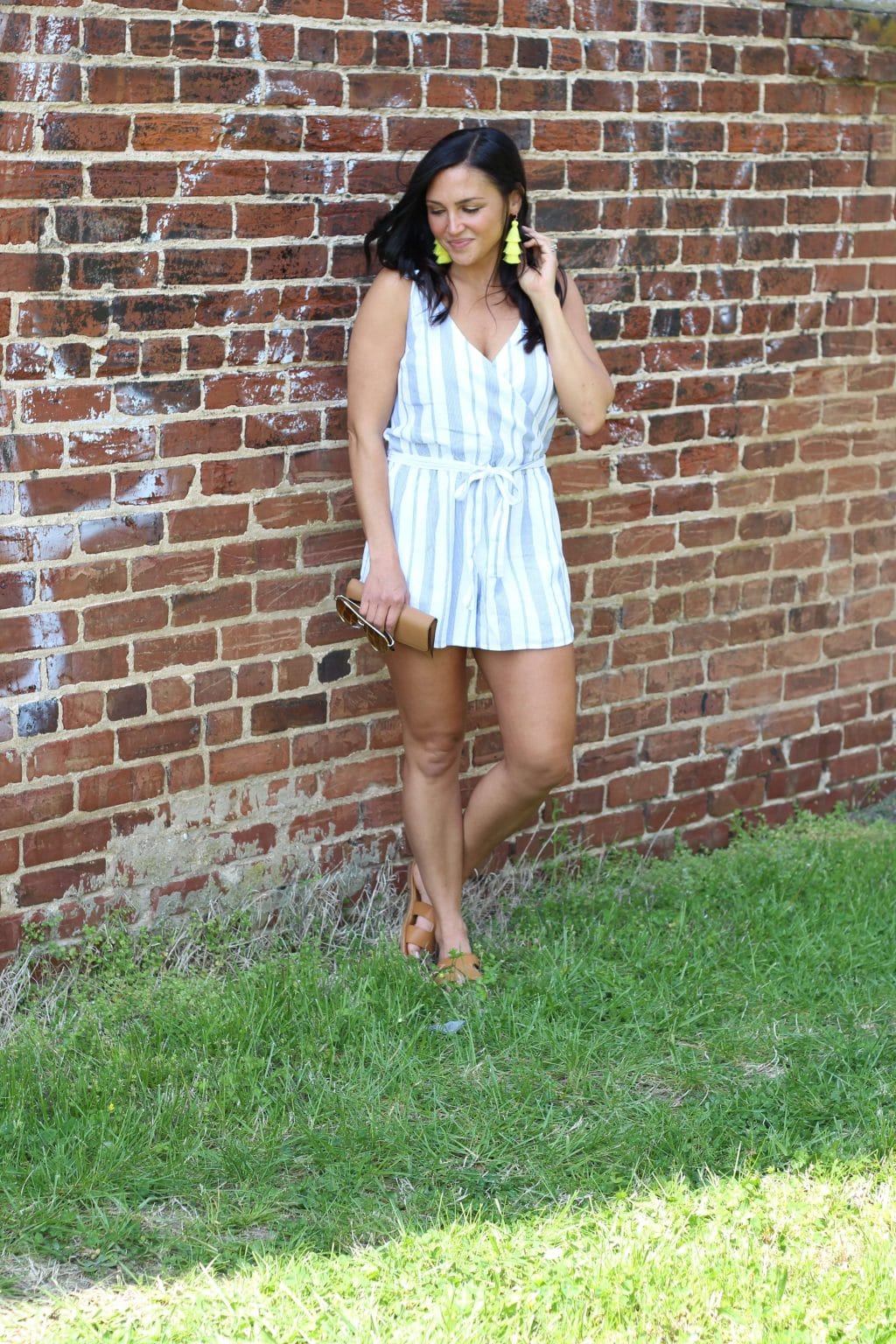 Striped Summer Romper, Bows