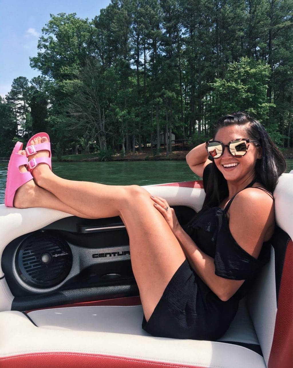 Diff eyewear, boat day, lake norman, Stilettos and Diapers