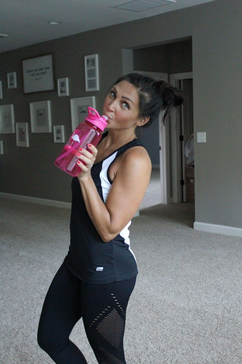 Water drinking challenge, fit mom, healthy living, stilettos and diapers