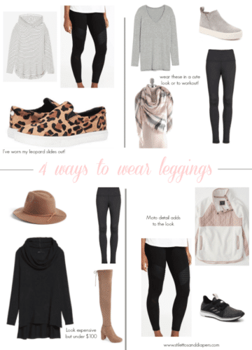 4 ways to wear leggings, Stilettos and Diapers, Molly Wey, Style Inspiration