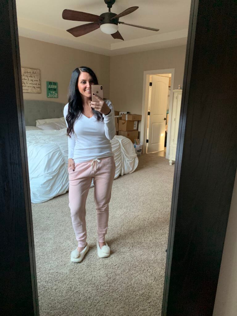 Stilettos and Diapers, Amazon Haul, Molly Wey, Comfortable Joggers, Pom Pom Slippers