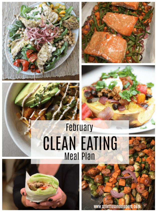 February Clean Eating Meal Plan, Stilettos and Diapers