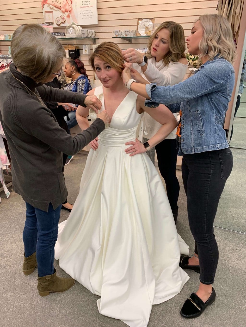 Wedding Dress Shopping, Sisters, Stilettos and Diapers