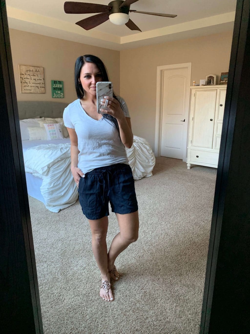 Casual Shorts, Mom length shorts, Stilettos and Diapers, Amazon Haul, Spring Style