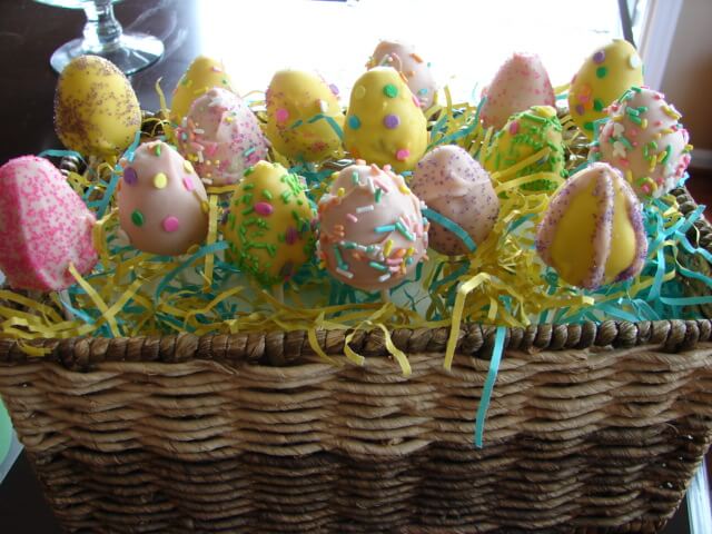 Easter Egg Cake Pops, Stilettos and Diapers