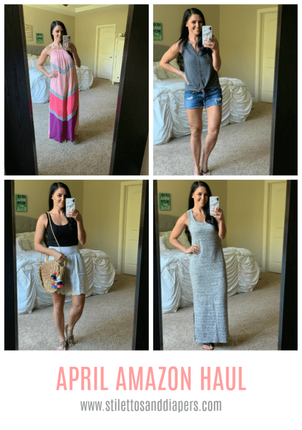 Amazon Haul, Stilettos and Diapers, Colorful Maxi Dress, Spring Style