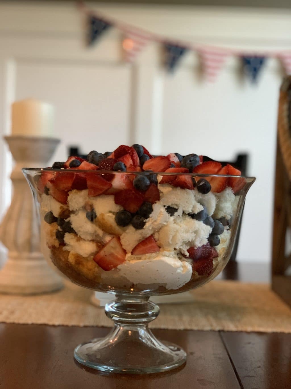 Memorial Day trifle, July 4th trifle, Patriotic desserts, stilettos and diapers