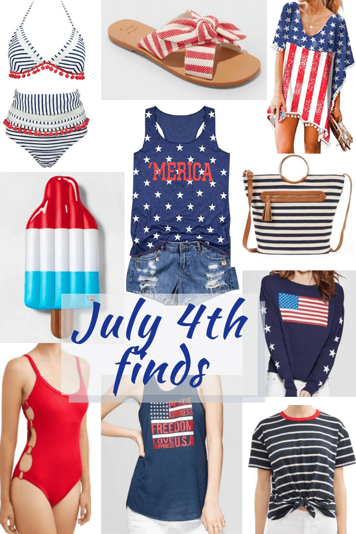 July 4th Finds, What to wear for July 4th, Las minute patriotic wear, Stilettos and Diapers