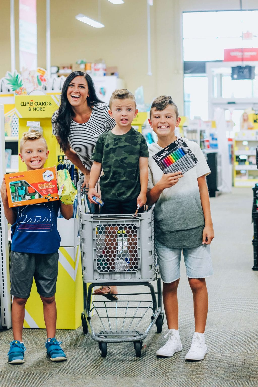 Office Depot Back To School, Stilettos and Diapers, Cooper Wey, Callan Wey, Lincoln Wey
