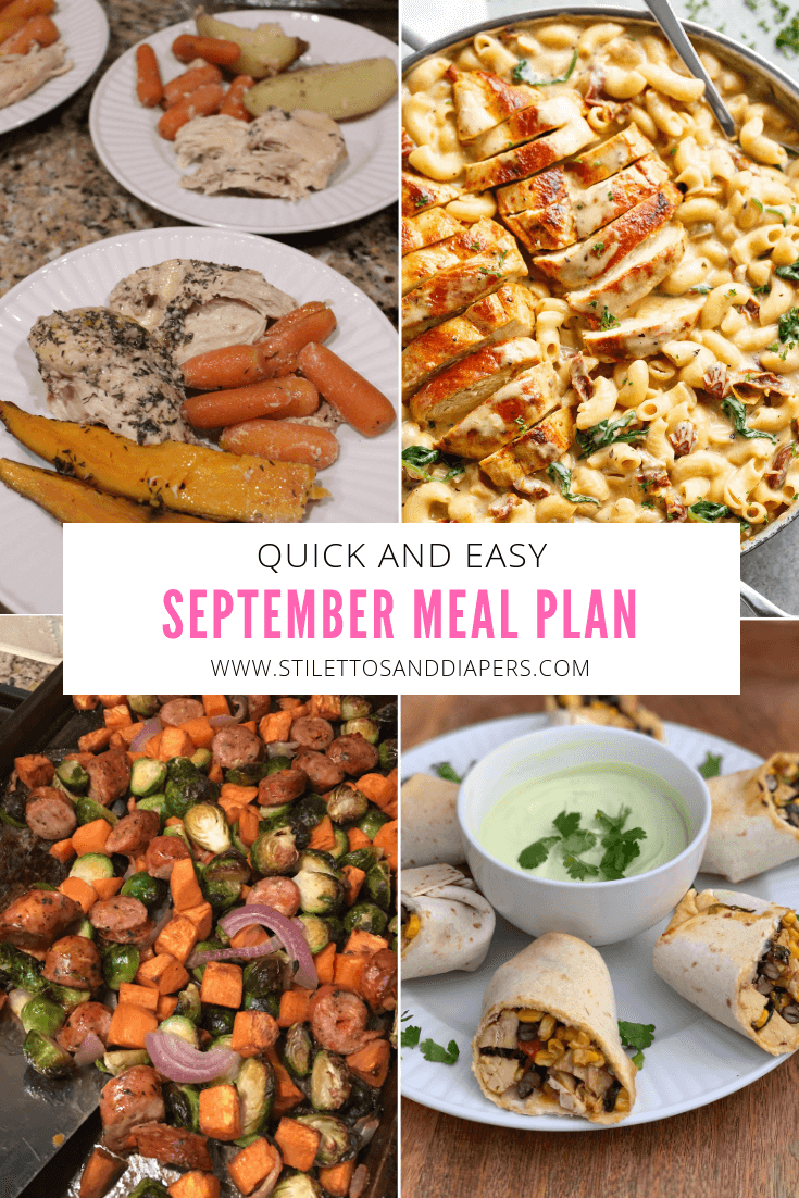 Simple September Meal Plan, Stilettos and Diapers