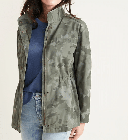 Camo jacket, Nordstrom sale, Stilettos and Diapers