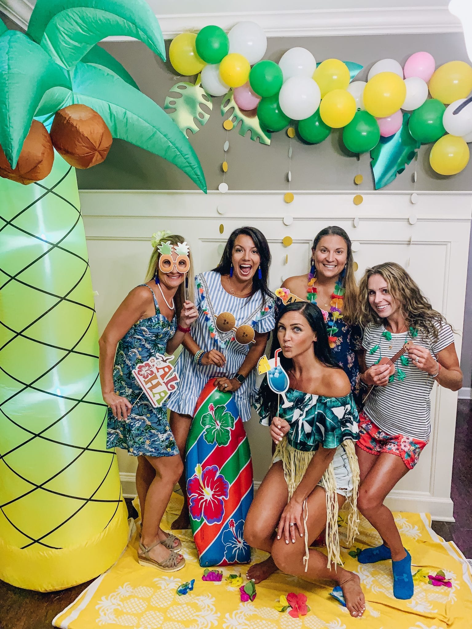 Tropical Surf Party Theme, Stilettos and Diapers, Adult Party Idea