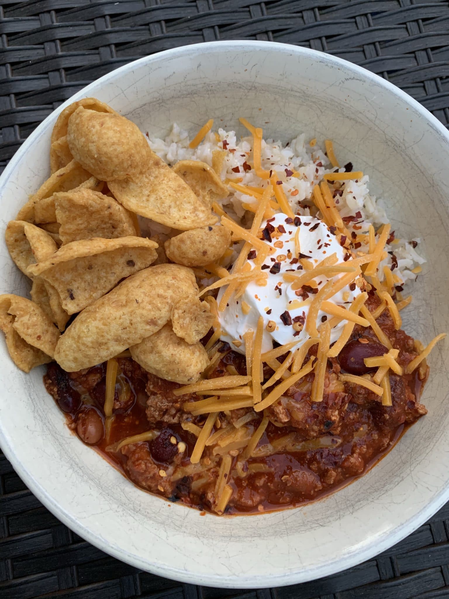 Chili Stuff, Chili with fritos, Stilettos and Diapers