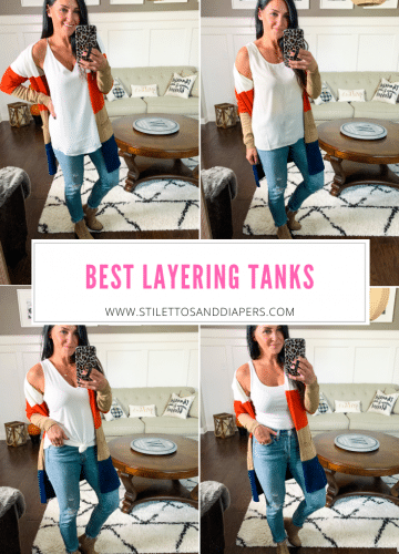 Best layering tanks under cardigan, Stilettos and Diapers, Molly Wey