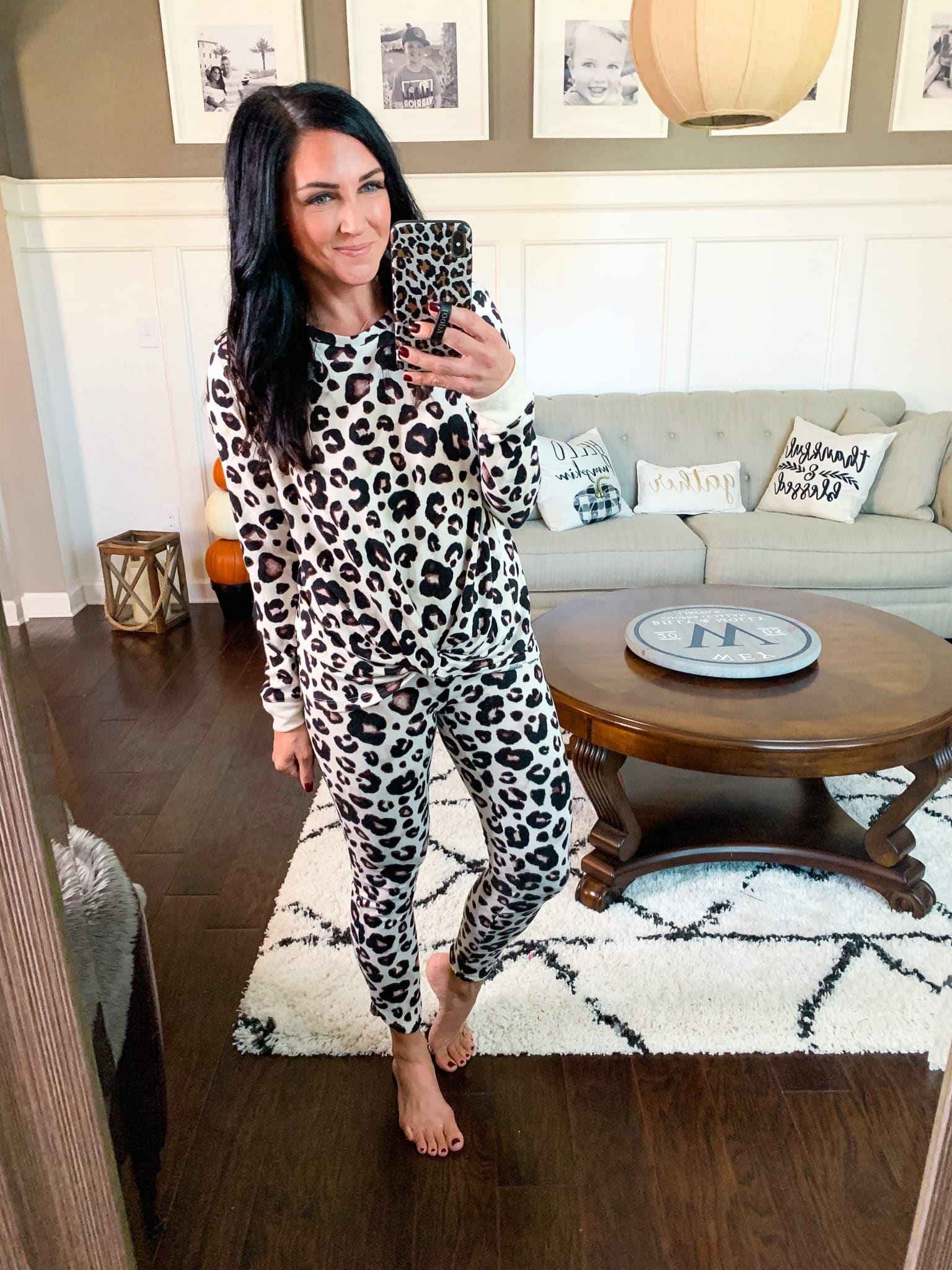 Leopard pajama set discount target