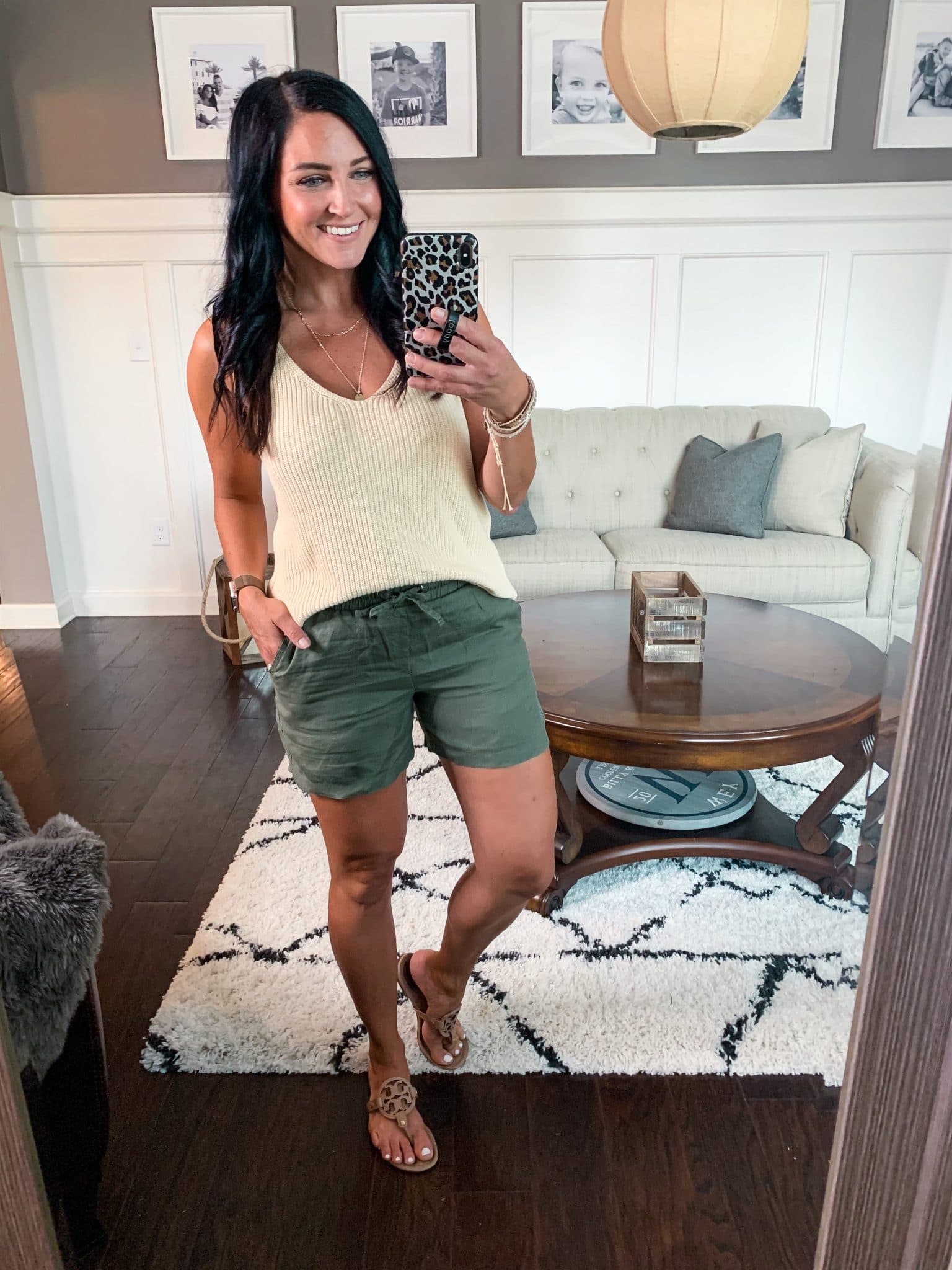 sleeveless sweater, linen shorts, Amazon spring haul, Stilettos and Diapers, Molly Wey